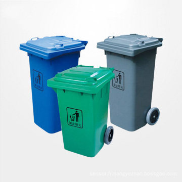 Dustbin en plastique extérieur haute qualité avec roues (YW0010)